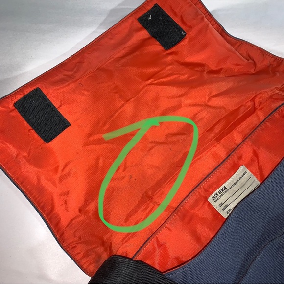 auth JACK SPADE navy canvas CROSSBODY messenger - Picture 9 of 10